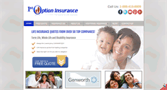 Desktop Screenshot of 1stoptioninsurance.com