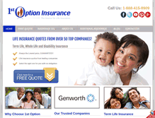 Tablet Screenshot of 1stoptioninsurance.com